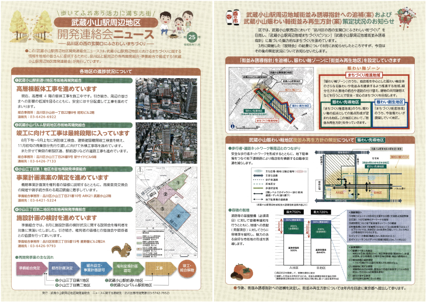 各地区の進捗状況について